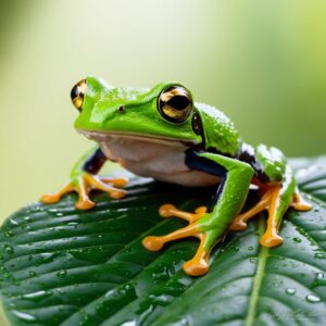 lime-green tree frog