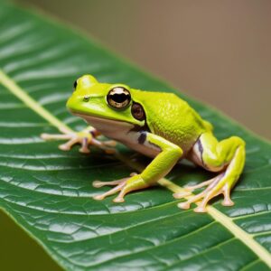 lime-green tree frog